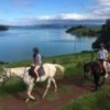 Two young riders at Te Matuku Bay